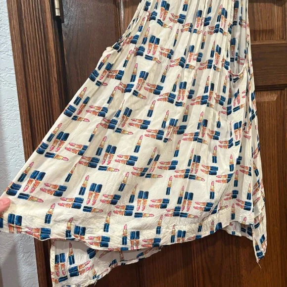 Anthropologie Maeve Tesni Lipstick Print Swing Tank Size 4 EUC $118 100% rayon - Picture 16 of 16